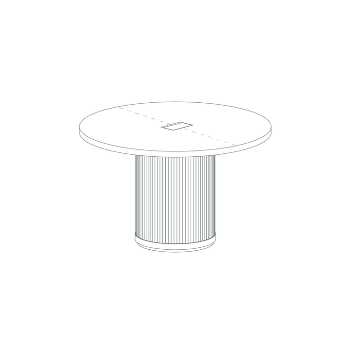 radius round meeting table drawings